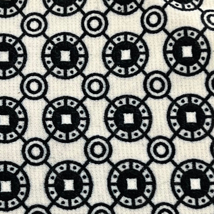 Ivory/Black | Geometric Print Double Knit (4-yard Bundle) - SKU 7362 #U25