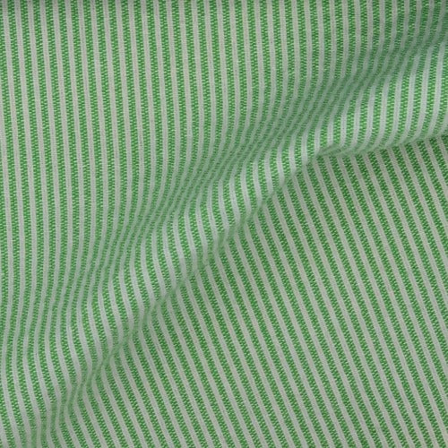 Kelly/White #SS96 1/16 Seersucker Stripe Shirting Woven Fabric - SKU 4732A