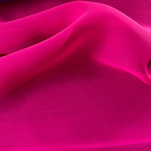 Hot Pink #U66 Chiffon Woven Fabric - SKU 4626B