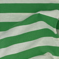 Cotton/Spandex 10 Ounce Jersey Knit - 3/4" Kelly & White Stripe | SKU 6892 #S182