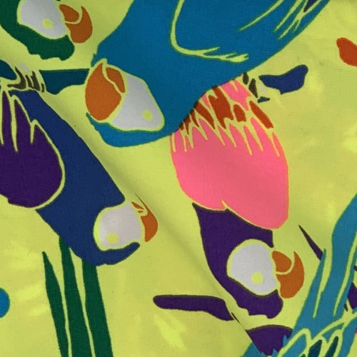 Yellow Parrot #S155 Swimwear Waterproof Woven Fabric - SKU 5431A Yellow