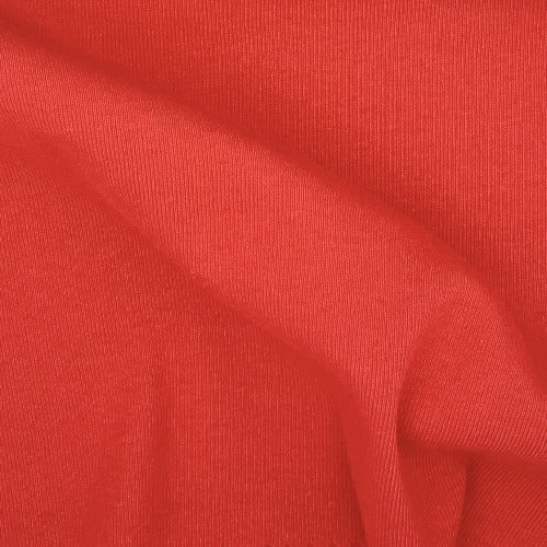 Red Polyester Cotton Rib Knit Fabric - SKU 2080