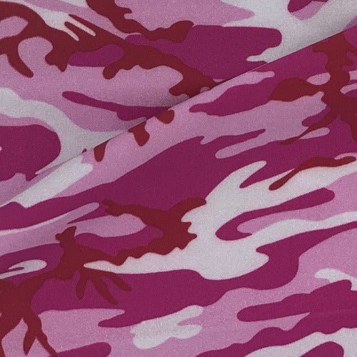 Pink #U66 Camouflage Polyester Spandex Jersey Knit Fabric - SKU 5904