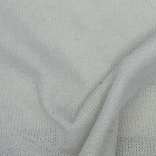 White #S Modal Rib Knit Fabric - SKU 5453