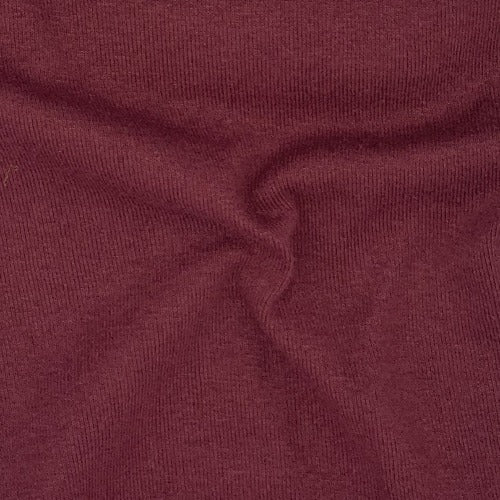 Burgundy #S/IIA Cotton/Polyester 12 Ounce Tubular Rib Knit Fabric - SKU 5829B