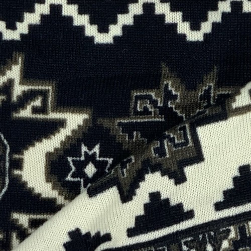 Black #10 #SS88 Sweater Knit Print Knit Fabric - SKU 4716B