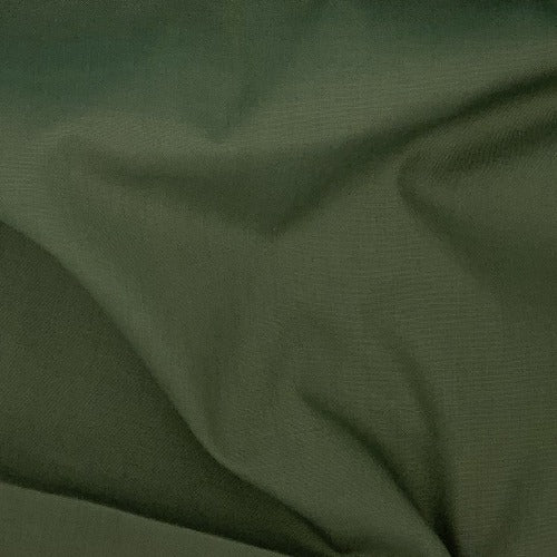 Olive #U80 Cotton/Polyester Broadcloth Shirting Woven Fabric - SKU 5801B