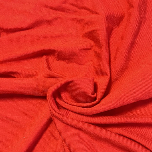 Bright Red #U J. Crew 250 Gram Rayon/Spandex Jersey Knit Fabric - SKU 7069C