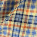 Blue/Orange Plaid #S156A STRETCH Seersucker Shirting Woven Fabric - SKU 6824B