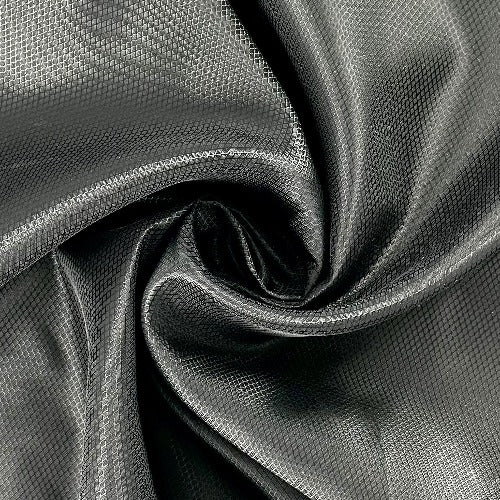 Black #S/P Diamond Satin Polyester Woven Lining - SKU 7190