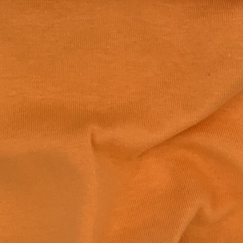 Orange Rib 100% Cotton Open Width Knit Fabric - SKU 4240