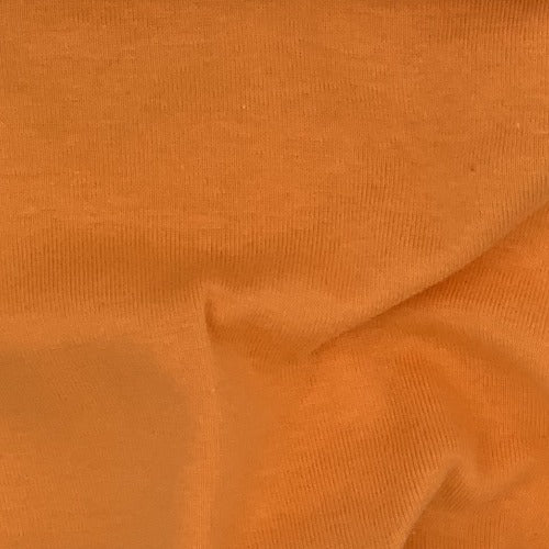 Orange Rib 100% Cotton Open Width Knit Fabric - SKU 4240